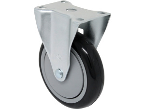4" x 1-1/4" Rigid, (PP) Poly-Pro Wheel, Precision Ball Bearing